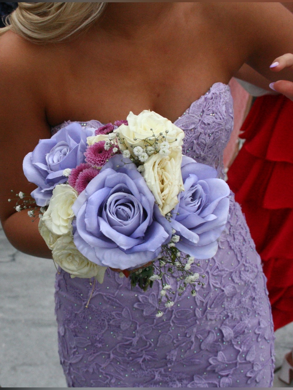 Lavender Lace Mermaid Prom Dress - Picture 4 of 4